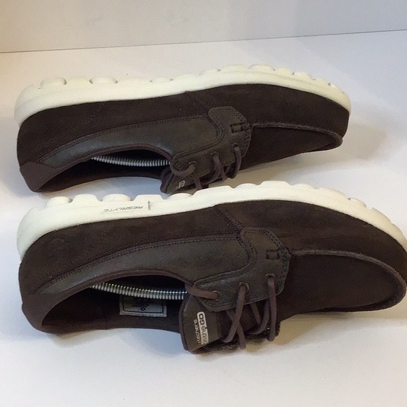 SKECHERS GOGO MAT BROWN LEATHER TEXTILES UPPER SHOES SZ 9 - Picture 12 of 13